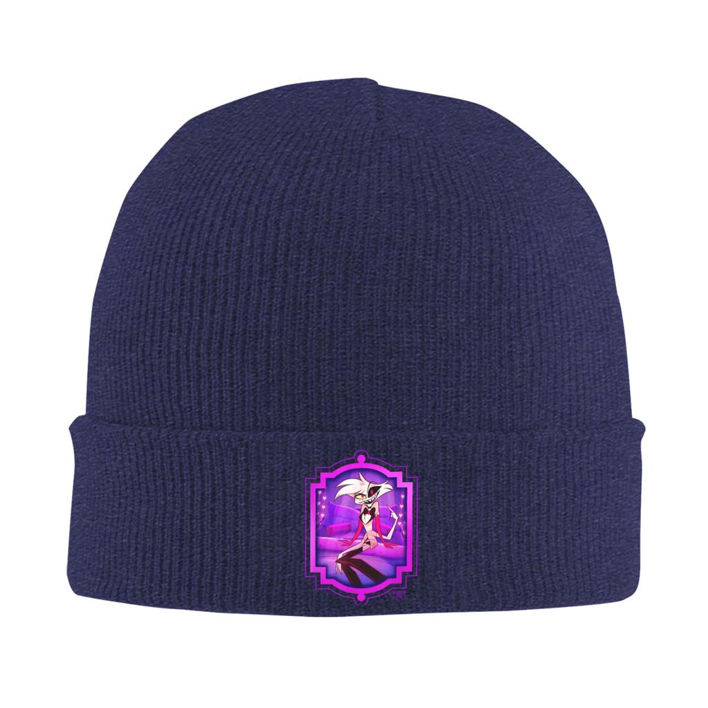 Men Women Hazbins Hotels Angel Dust Beanie Hats  Casual Knitting Hat Autumn Winter Hippie Caps Graphic Warm Soft Bonnet Hats