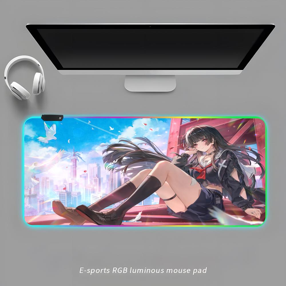 Chisa Mouse Pad RGB Gaming Mouse Pad Desk Mat HD Gamer Large LED Light XXL MousePads