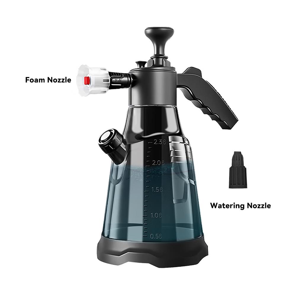 

2300ml/78oz Hand Pump High Pressure Car Wash Sprayer with 2 Nozzles | Battery-Free for Car Washing, Plant Watering & Gardening