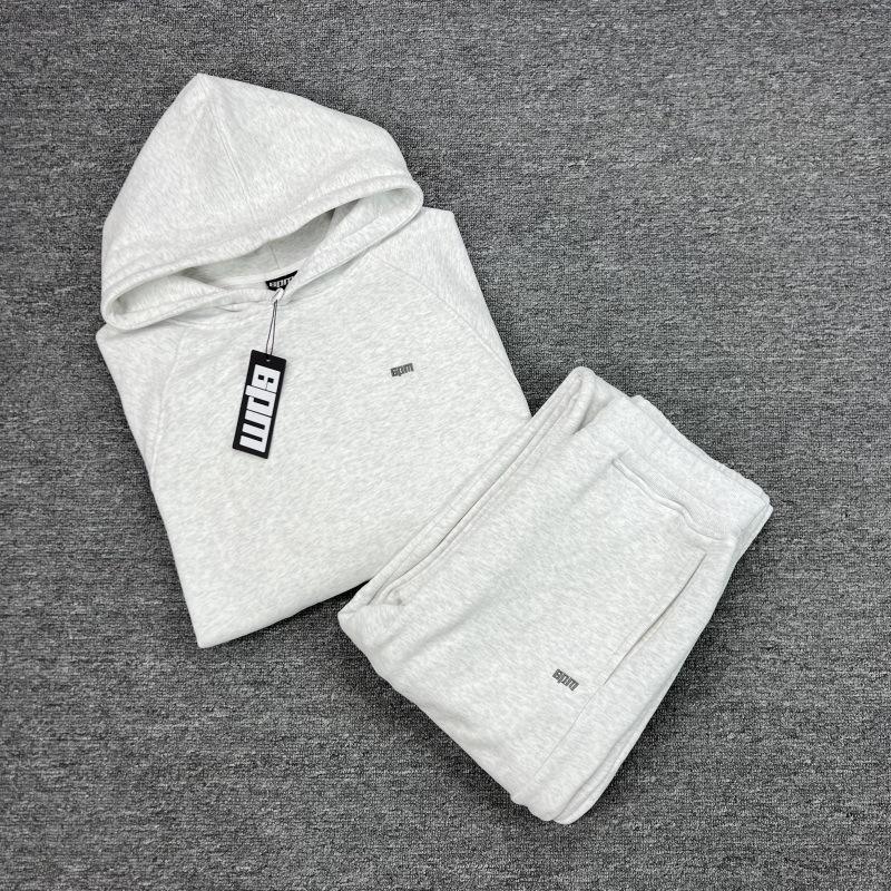 Unisex Embroidered Hooded Sweatshirt & Velvet Sweatpants Hip Hop Set