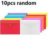 5/10pcs Plastic Envelopes A4 Size Folders for Documents Folders with Snap Closure Letter Size for School and Office Supplies JXB