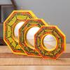Small Outdoor Bagua Mirror: Convex/Concave Door & Window Ornament with Wooden Board
