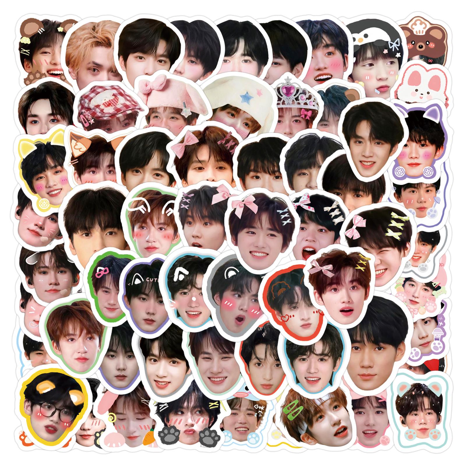 100 Youth League Creative Big Head Waterproof Stickers for Laptops, Journals, Books, and Thermos Cup Decoration