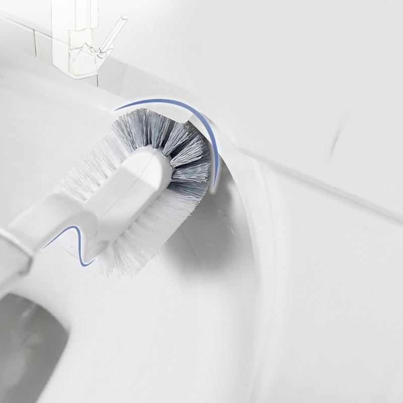 Plastic Garbage Can with Press Type Opening Large Capacity Trash Can Waste Bin Toilet Brush for Daily Disposal Need
