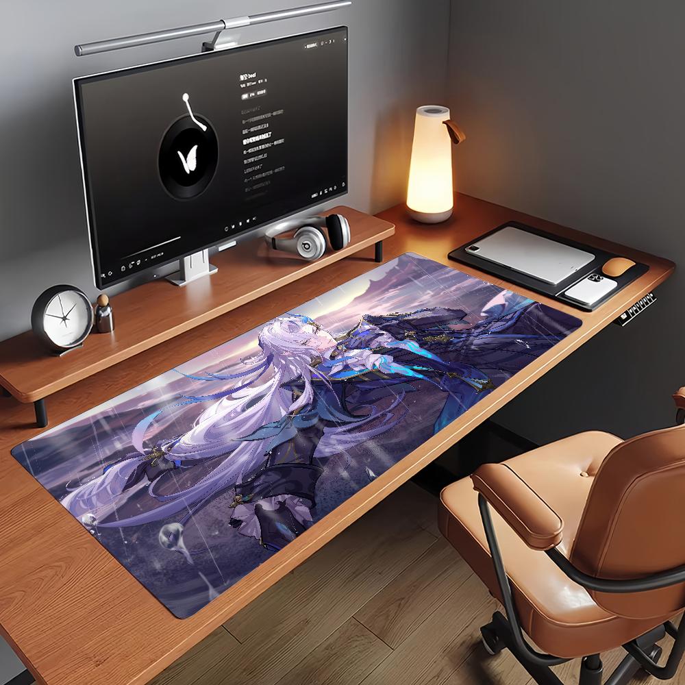 Tappetino Mouse Gioco Genshin Impact Neuvillette Gomma Antiscivolo Mouse Mat Mousepad Decorazione per Gamers Tappetino da Scrivania