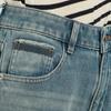 BCBG Fringe Detail Denim Pants Straight B5f7p356
