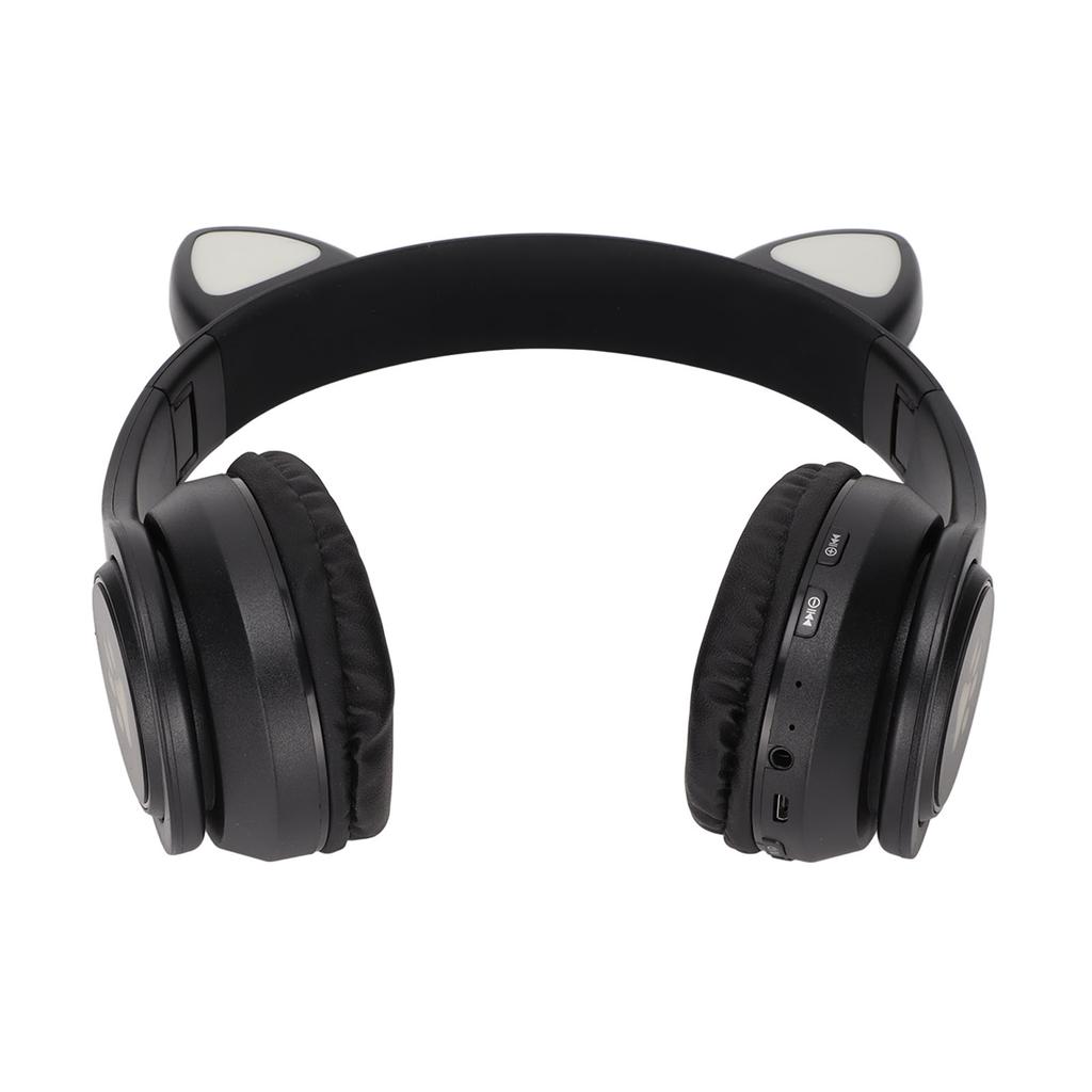 Leuchtende Katzenohren Bluetooth Kopfhörer Bass Faltbar Kabellos Headwear Atmungslicht Headset