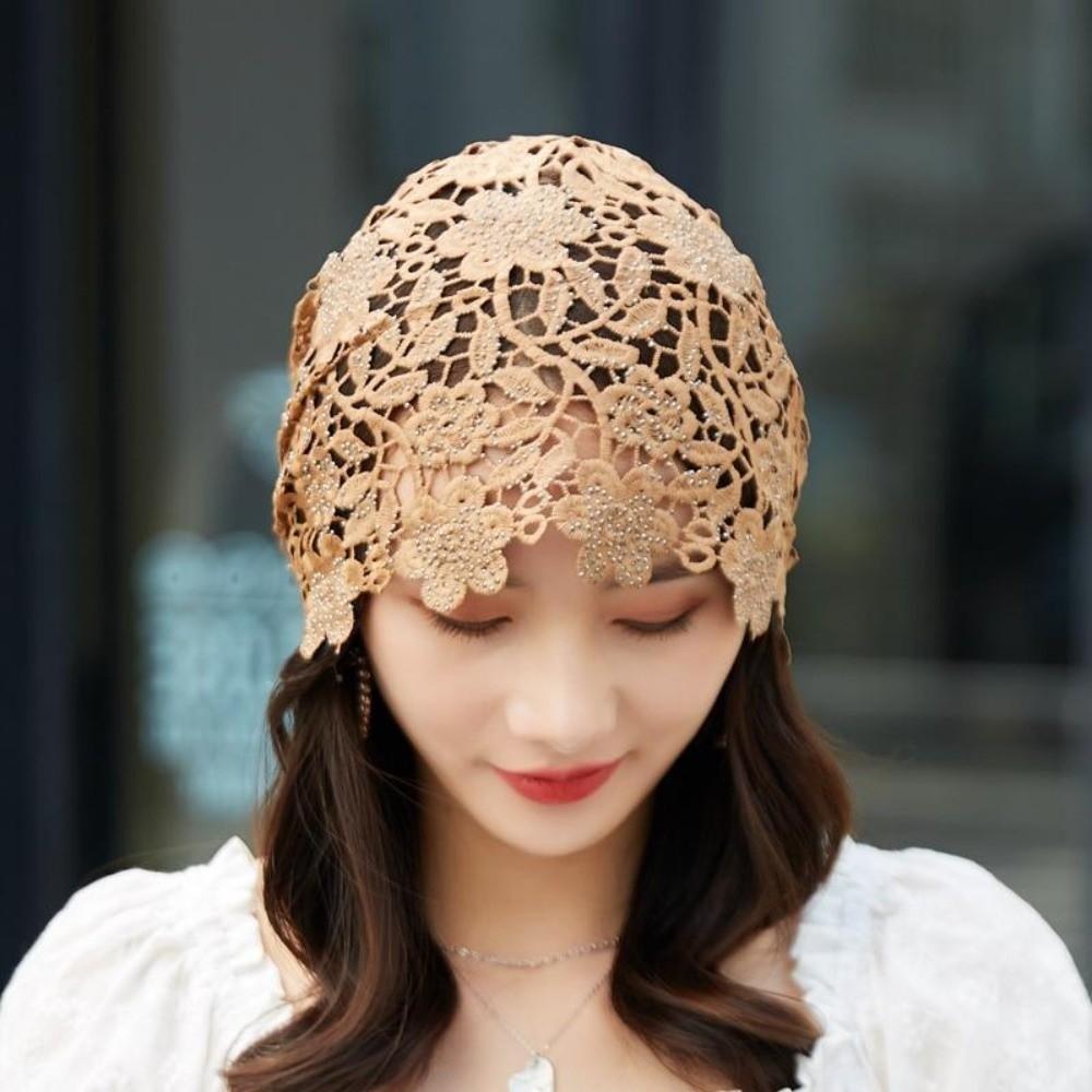 Single Layer Crochet Hollow Knitted Hat Flower Bohemian Style Knit Beanies Handmade Ethnic Style Weave Cap Apparel Accessories