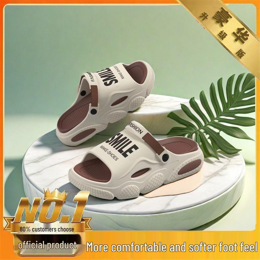 

Мужские спортивные сандалии 2024 года с нескользящей толстой подошвой для вождения и пляжного отдыха 44-45 (runs small)