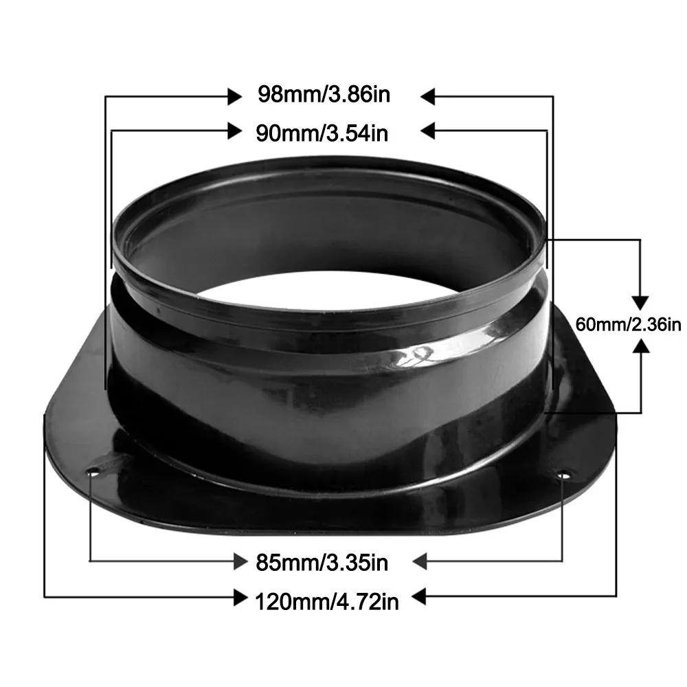 Plastic Vent Pipe Adapter Flange Connector Ducting Tool Easy Installation Exhaust Pipe Joint Wall-mounted