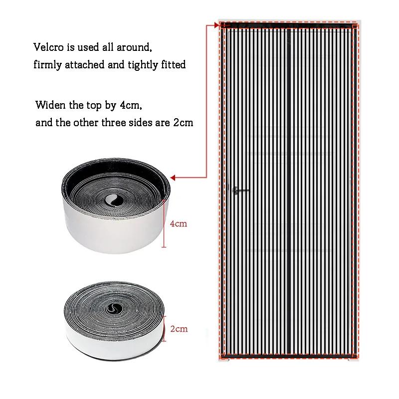 Summer Magnetic Screen Door Self Sealing Summer Anti Bug Fly Door Curtains Mesh Door Screen Kitchen Anti Bug Fly Door Screen