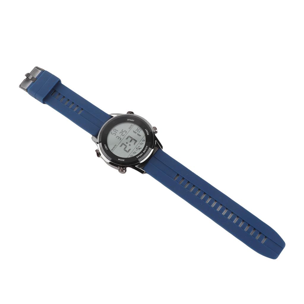 Sports Watch Digital Electronic Luminous Waterproof Large Screen Men Watch Silicone Watch Band for Outdoor Activities