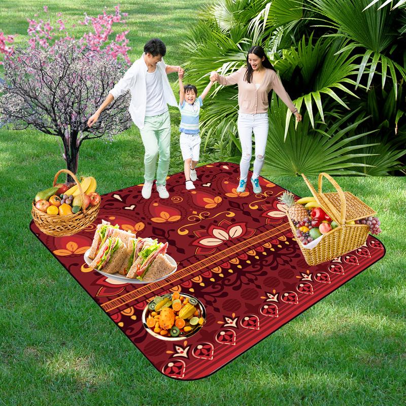 Picnic Blankets Extra Large, Waterproof Foldable Outdoor Beach Blanket,3-Layer Picnic Mat for Camping, Hiking, Travel, Park, Concerts