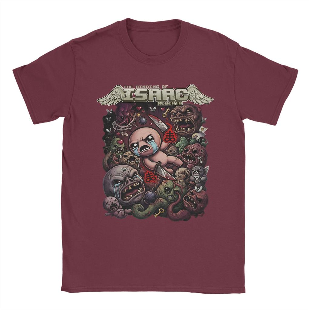 Binding of Isaac Rebirth Pixel Art Fan Unisex T Shirts Vintage Tee Shirt Short Sleeve Crew Neck TShirt 100 Cotton Gift Tops