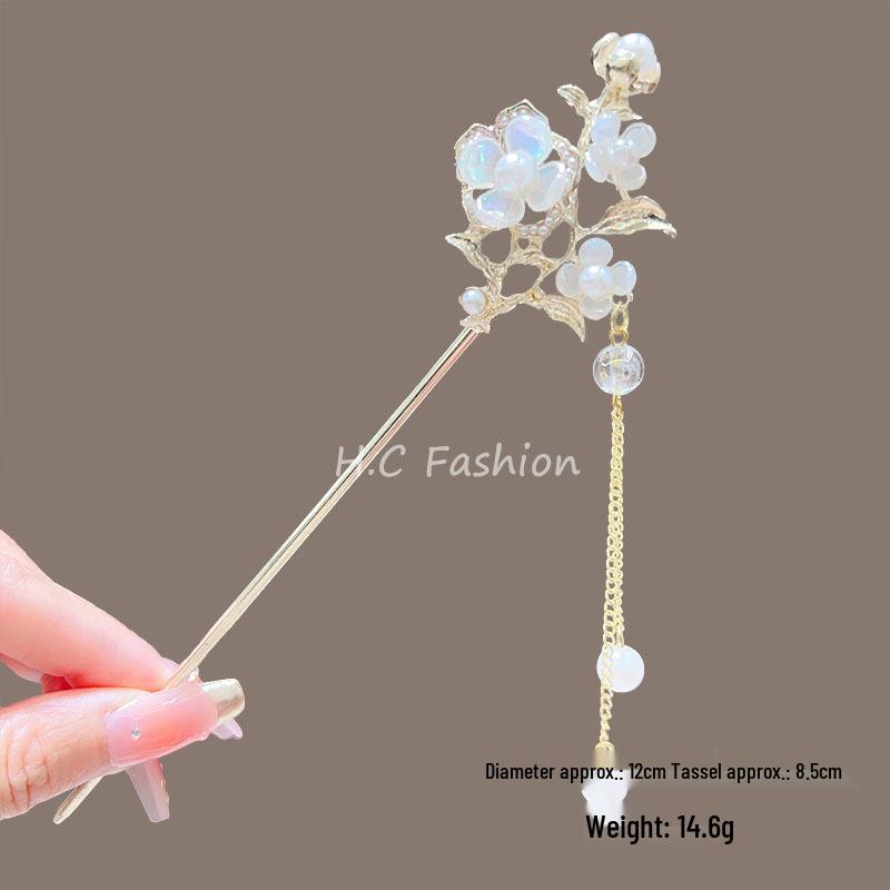Cherry Blossom Tassel Hairpins: Elegant Hanfu Inspired Hair Accessories for Spring and Summer