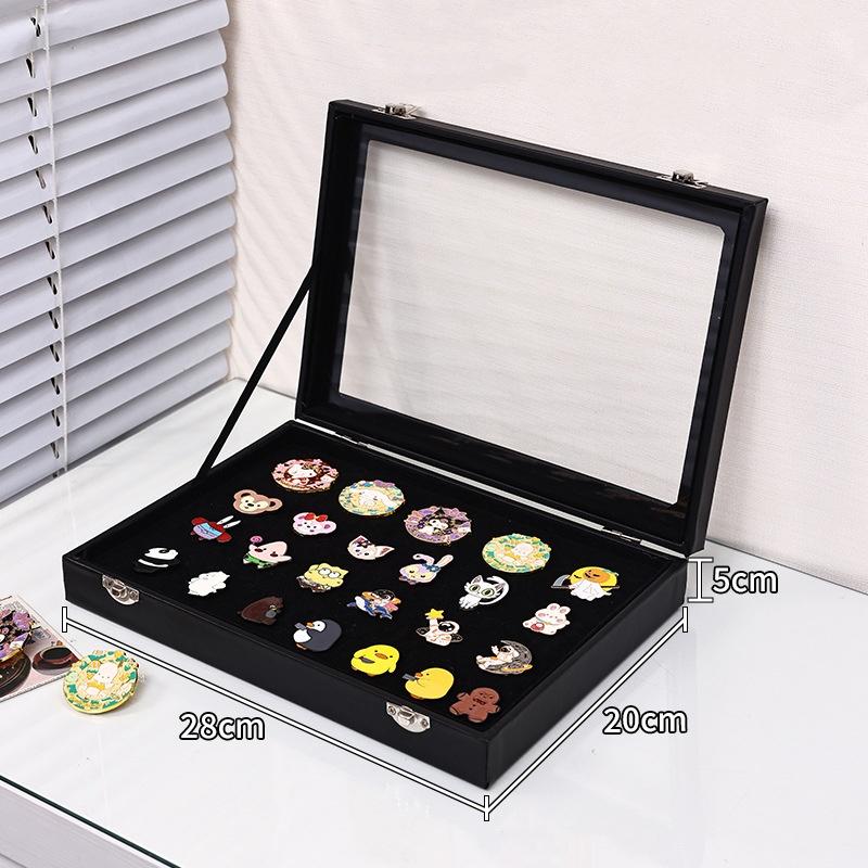 Dustproof Storage Box Peripheral Brooch Badge Display Case Jewellery Organizer Pin Display Box