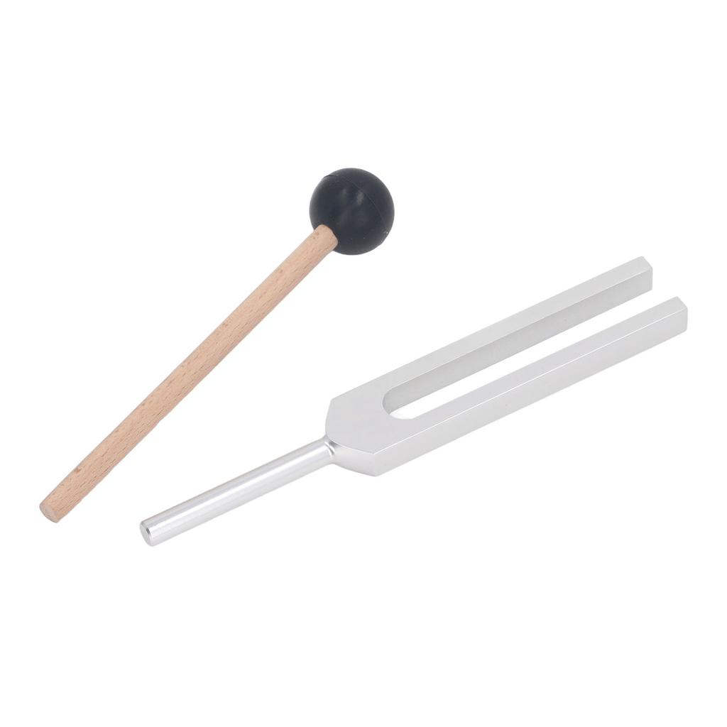 Tuning Fork 528Hz Aluminum Alloy Tuning Fork with Silicone Hammer and Cleaning Cloth for Chakra Healing Meditation