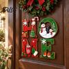 Holiday Atmosphere Home Accents 4Pcs/Set Rustic HOME Sign, Christmas Wooden Wall Decor 2D Flat Decorative Seasonal Signs for Door Snowflake
