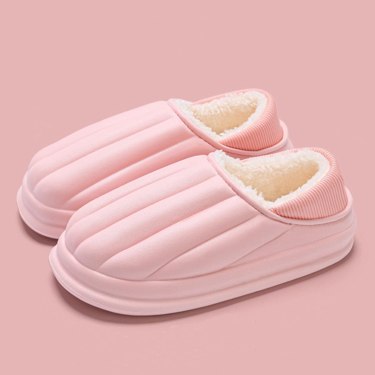 

Новые зимние женские и мужские водонепроницаемые пушистые теплые тапочки из ЭВА, толстые плюшевые тапочки для дома и улицы, нескользящие туфли на плоской подошве, обувь для пар, удобные тапочки 36-37