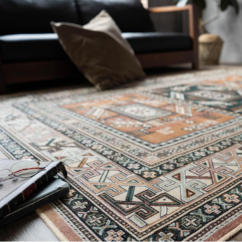 Sayan Sayan Kilim Royal Palace 2 Tatami Belgium Rug, 14684, 195x195cm, Mats, Orange,