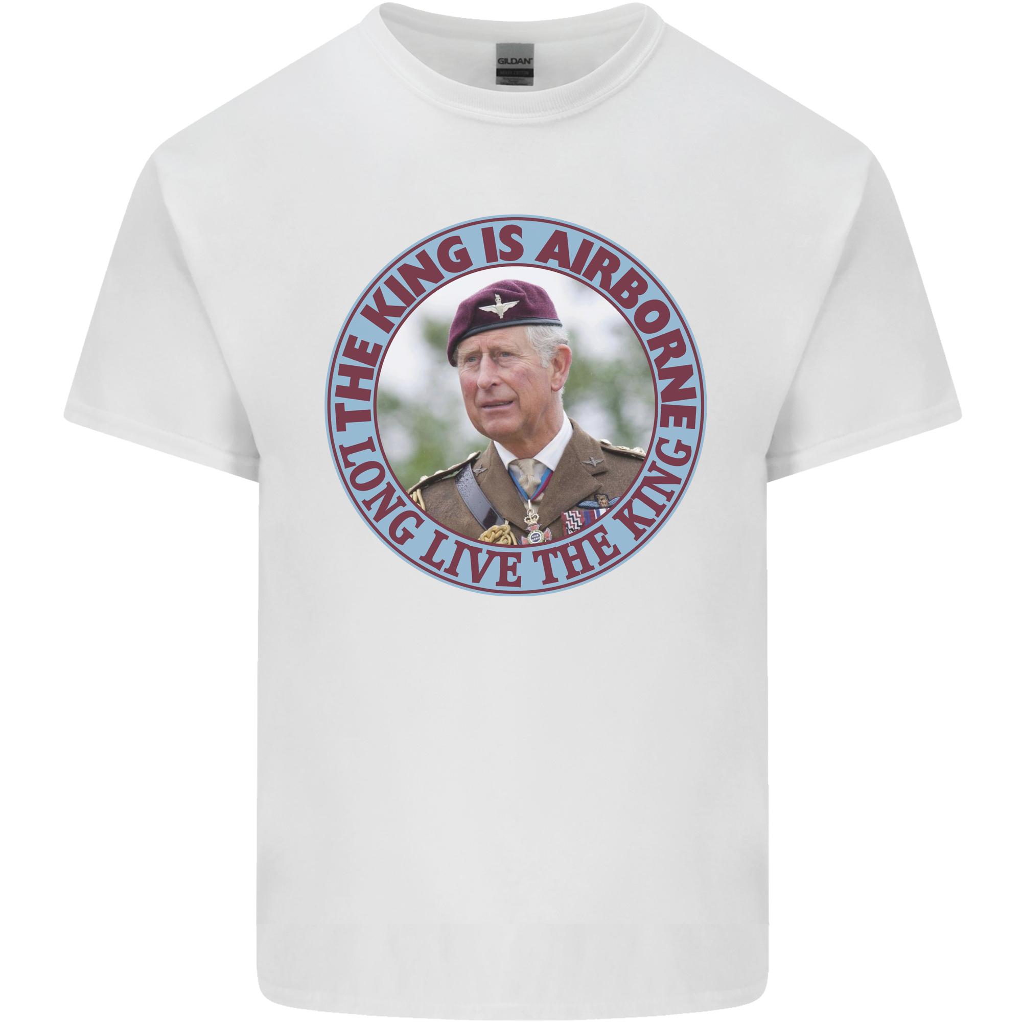 The King Is Airborne Charles Coronation Unisexs Light Cotton TShirt S