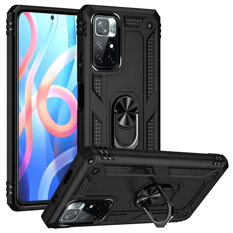 Shockproof Armor Bumper Case pro Xiaomi Redmi Note 12 11 11S 10 9 Pro Max 11T 10T 11A 12C 10C 10S 5G A1 X4 X5 kovový kryt kroužku
