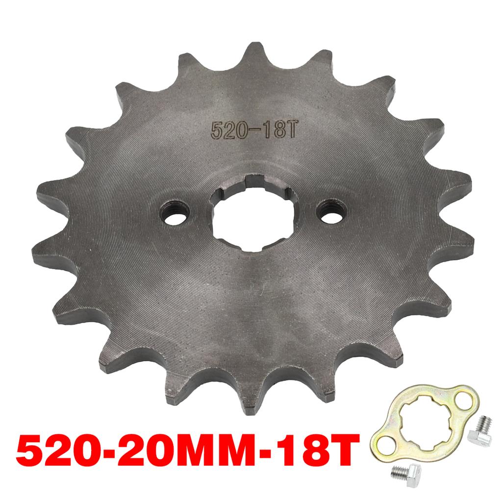 520# Chain 20mm 10T 11T 12 13 14 15 16 17 18 19 20 21 22 23T Teeth For 50cc to 125cc Off-road Bicycle ATV Front Engine Sprocket