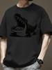 Men's Short - Sleeved T - Shirt Made of 100% Pure Cotton Summer-Appropriate Style with Loose Fit Realistic Simple Design Style