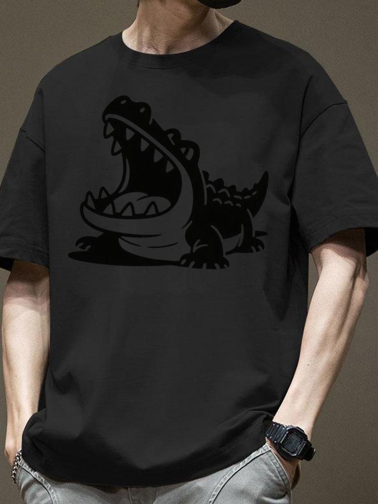 Men's Short - Sleeved T - Shirt Made of 100% Pure Cotton Summer-Appropriate Style with Loose Fit Realistic Simple Design Style