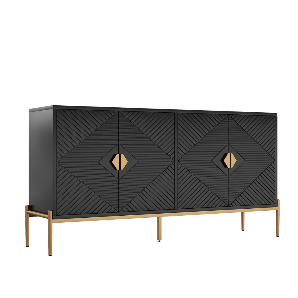 Modern Sideboards, Cabinets, Storage Cabinets, Chest of Drawers, suitable for Living Room/Dining Room/Entrance, 162 x 40 x 80cm (W/H/D)