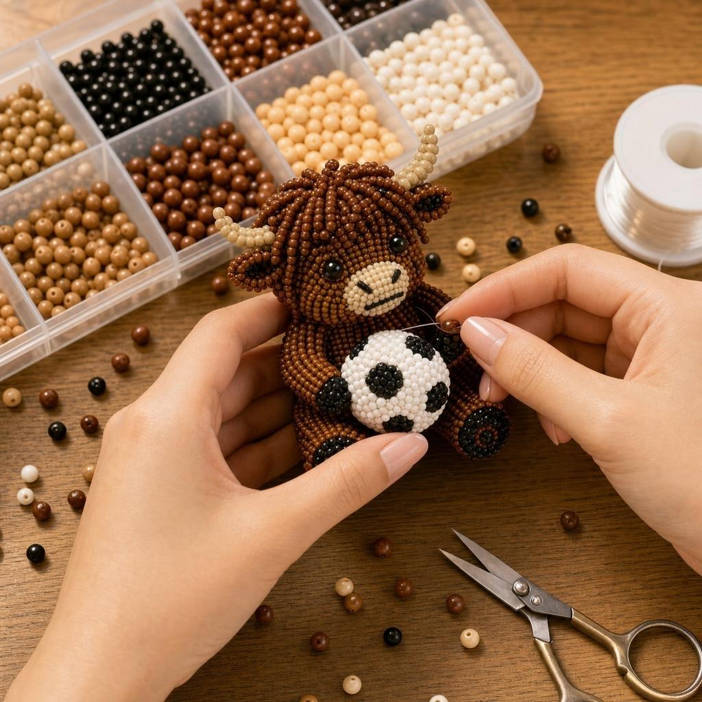 DIY Animal Bead Kit with Instruction Manual Handcrafted Jewelry Art Set for Creative Beading Projects and Craft Activities for Beginners and Kids