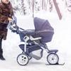 Kids Scooter Snow Sledge Cycling Snowboard Ski Kit Lightweight Snow Sledge Board Set For Scooter For Snowfields Baby Strollers