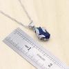 Oval Royal Blue Semi-Precious Women  Color Jewelry Sets With Bracelet Necklace Pendant Earrings Ring Birthday Gift
