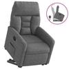 Recliner Chair with Lift Assist Dark Grey Microfiber Fabric