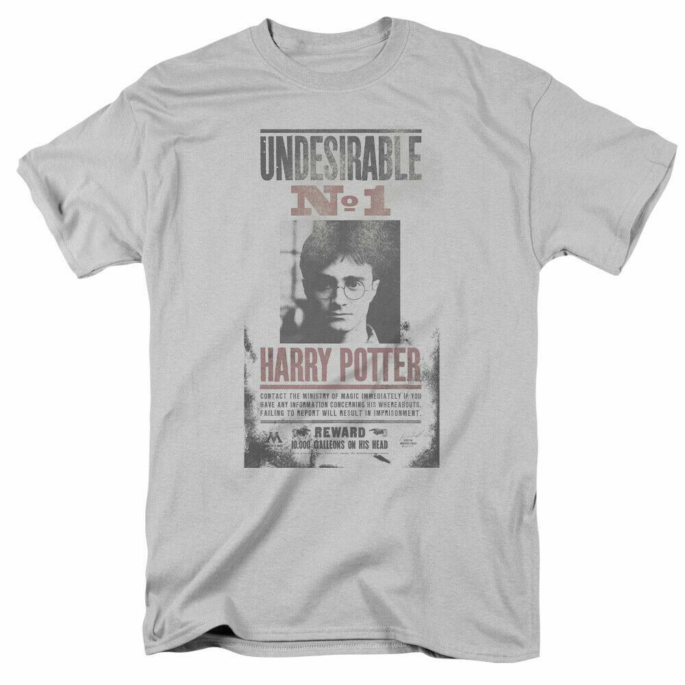 26 Harry Potter Undesirable No1 Distressed T Shirt Mens Licensed Movie Tee Silver Unisex T-Shirt XL