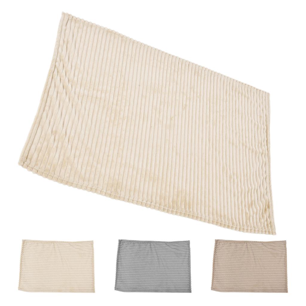 Flannel Throw Blanket Plush Fluffy Light Breathable Fine Workmanship Stylish Simple Soft Blanket