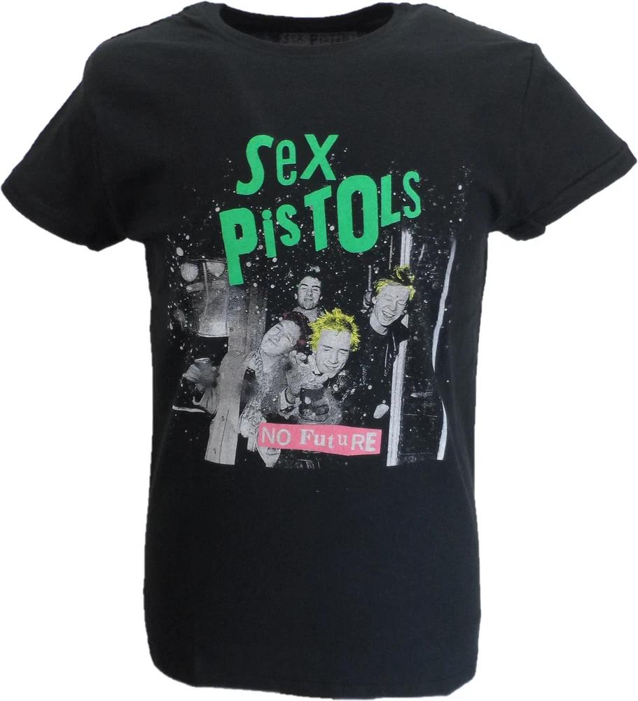 Unisexs Black Official Sex Pistols Band Pic T Shirt S