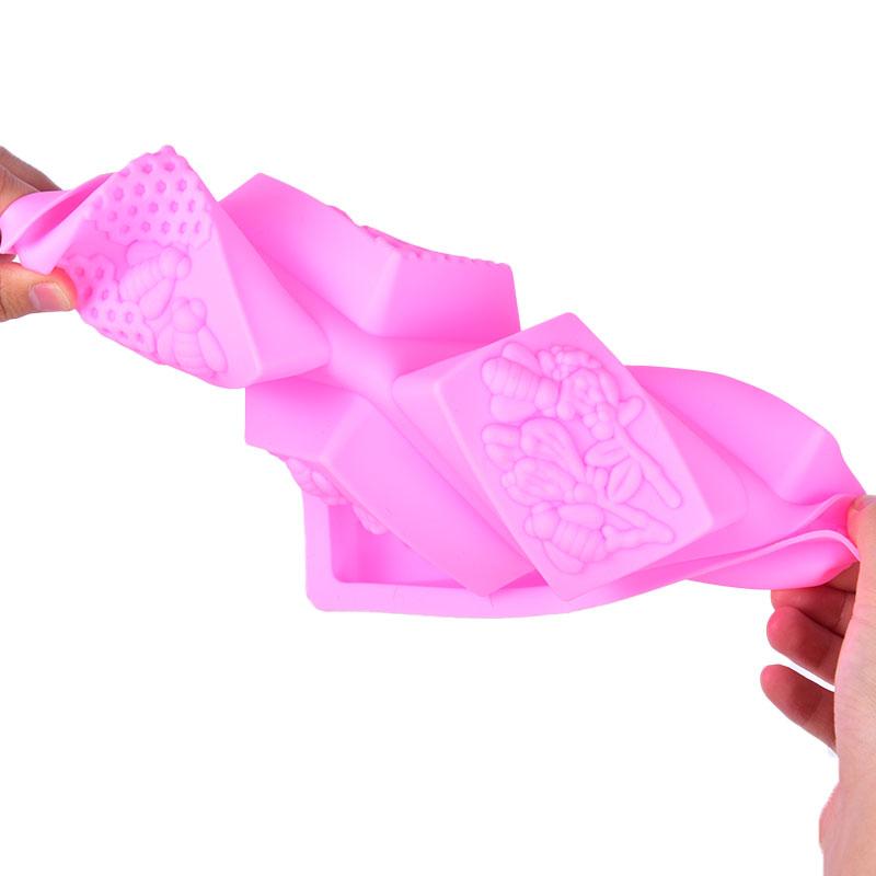 1 molde de silicona para jabón de abeja, hecho a mano, 3D