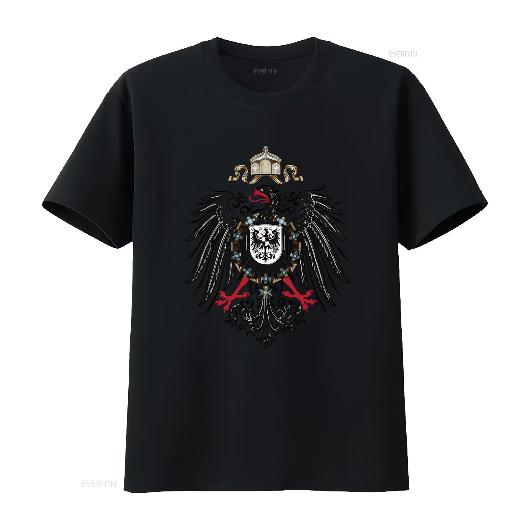

Prussian Eagle T Shirt Germany Sovereign Sign Print Unique Design for Men and Women vintage Washed Versatile Stylish Casual 4XL