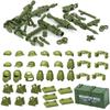 WWII Building Blocks Military Weapons Police Soldier Figure Accessories Model Brick Gun Cannon Launcher Bunker Outpost Toy X017