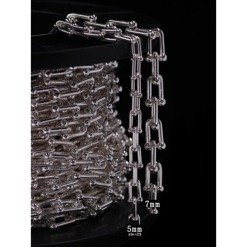 Sterling Silver European and American Trends Boutique Couple U-Shaped Bracelet