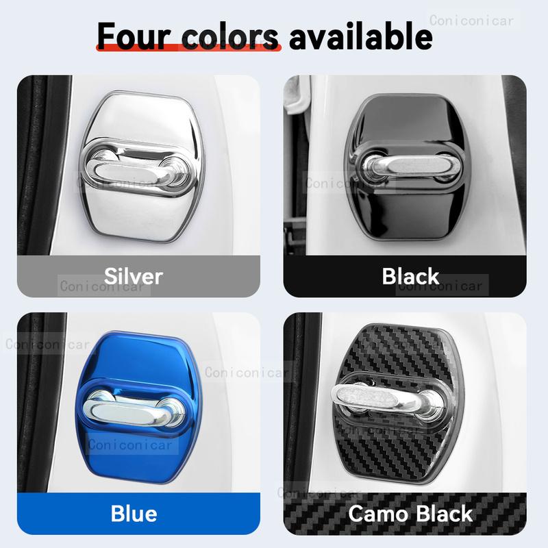 Auto Car Door Lock Protect Cover Emblems Case Stainless Steel Decoration For HYUNDAI IONIQ 6  Protection Accessories