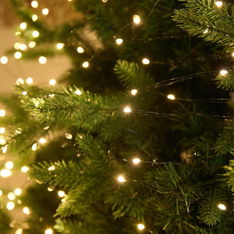 Impermeable Flexible LED Bronze Wire String Radiances For Christmas Tree Decoration Inside Multiple Manner