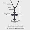European & American Hip-Hop Cross Pendant Necklace with Diamonds