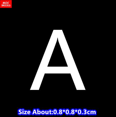 

100pcs MY OWN CREATION Blocks Letter Plate 1x1 Number Characters English Alphabet Printed Tile 1x1 Punctuation Mark Building Blocks Playthings