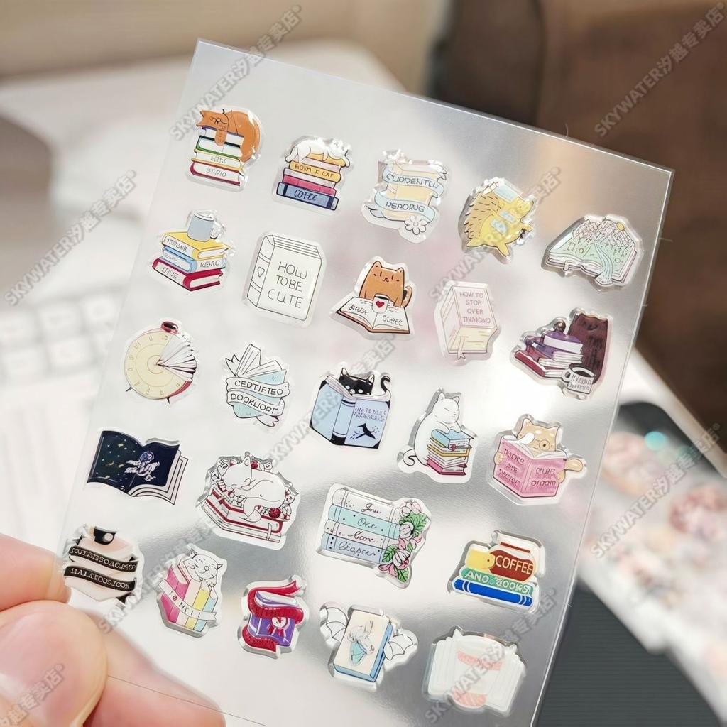 Puffy Jelly Stickers Funny Ugly Cute KT Cat Self Adhesive Waterproof for Journaling Camera Pen Holder Water Bottle Decor Ready