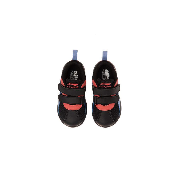 Li Ning Kids Sports Lifestyle Series Velcro Non-Slip Wear-Resistant Breathable Casual Shoes Kids Casual Shoes Black Blue Orange YKAP148-31