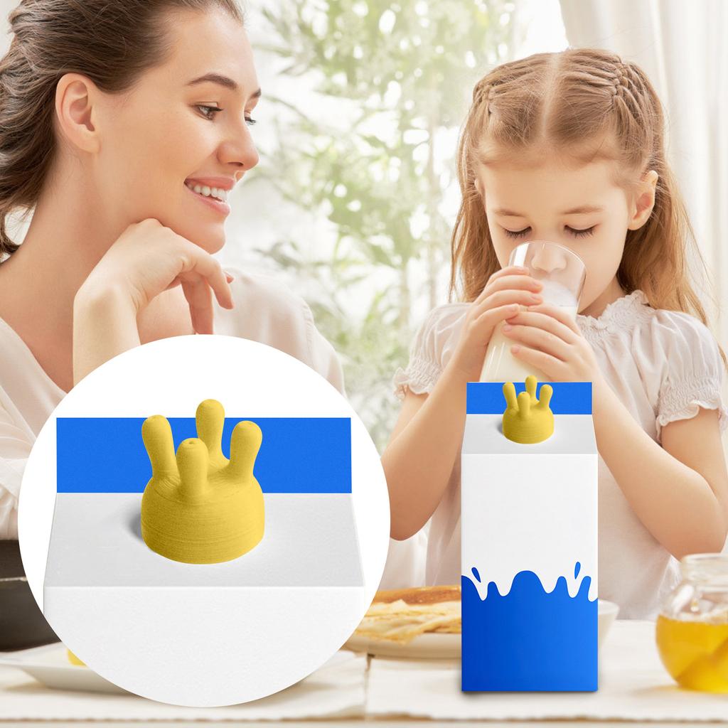 3D Printing Milker Tool Milk Bottle Cap, Creative Bottle Cap, Funny And Humorous Bottle Cap, Milk Diverter