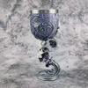 1Pcs Medieval Retro Goblet 3D Red Wine Glass Stainless Steel Liner Cocktail Glass Retro Creative Personalized Gift Ornament