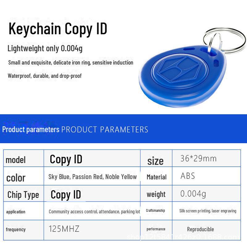 Keychain Access Card for Community, Property, Elevator, Parking, and Attendance